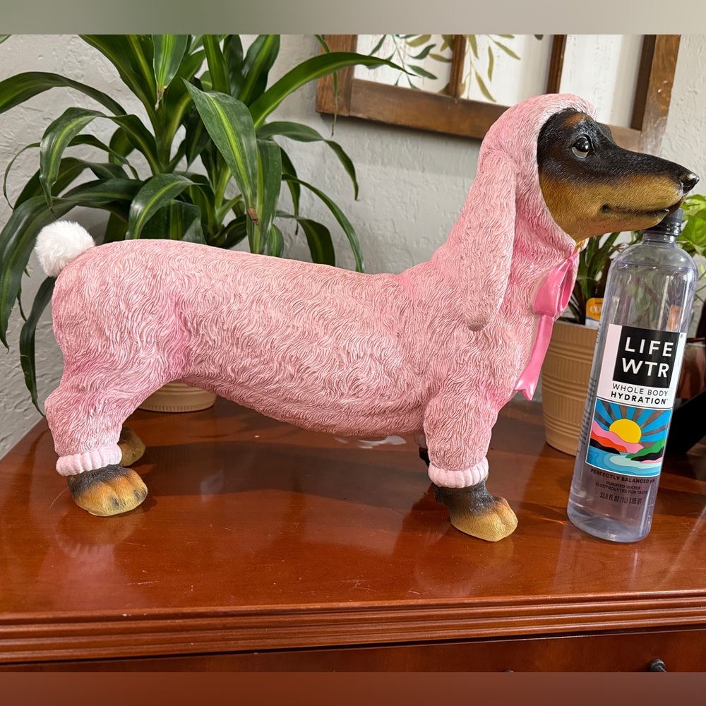 Easter Bunny Dachshund Dog Resin Figure Statue life sized
